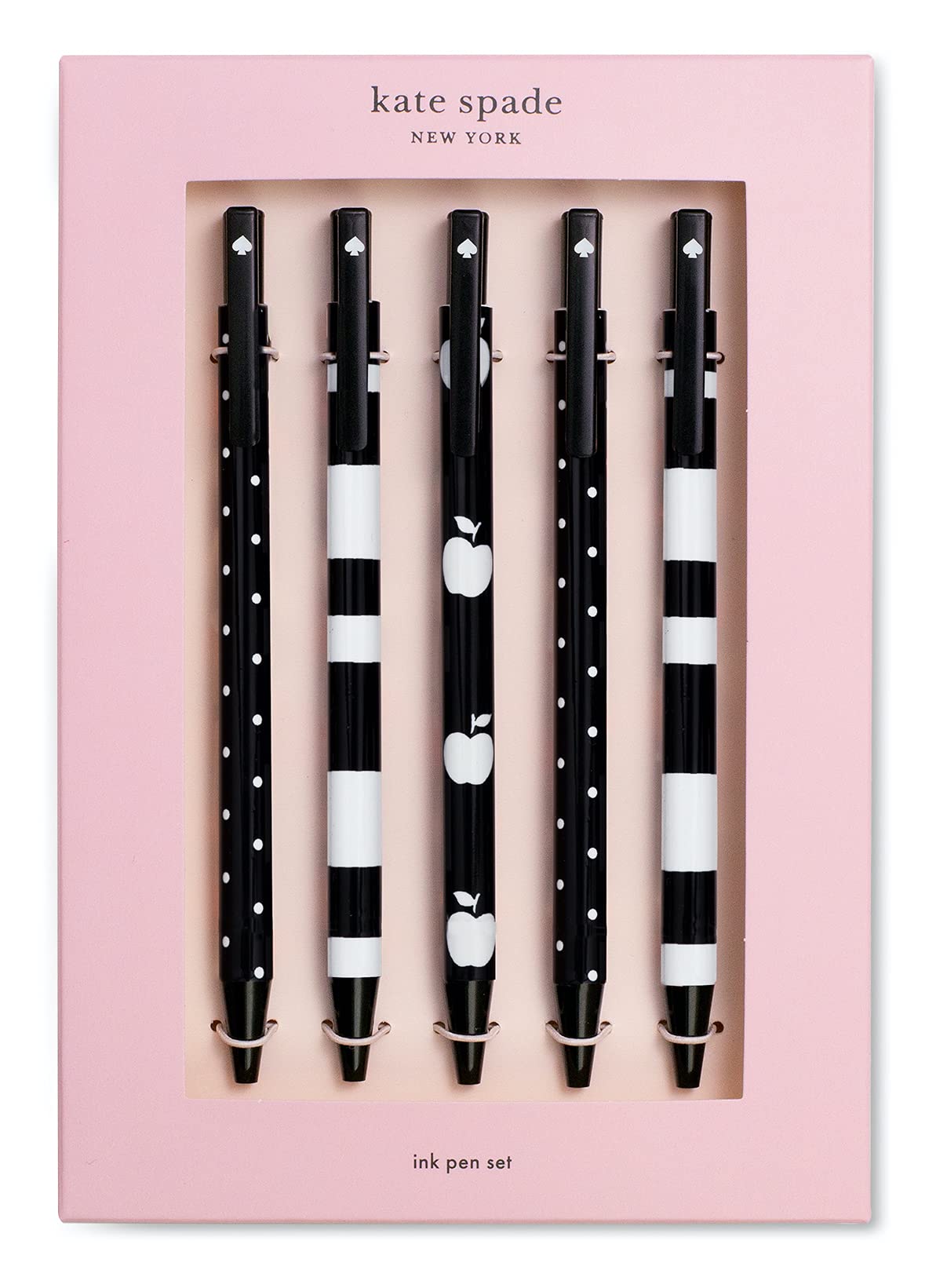 kate spade new york Ink Pen Set of 5, Dots & Stripes