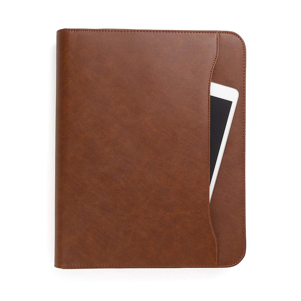 Forevermore Portfolio Binder, 1.5" Permanent 3-Ring, Vegan Leather, Brown
