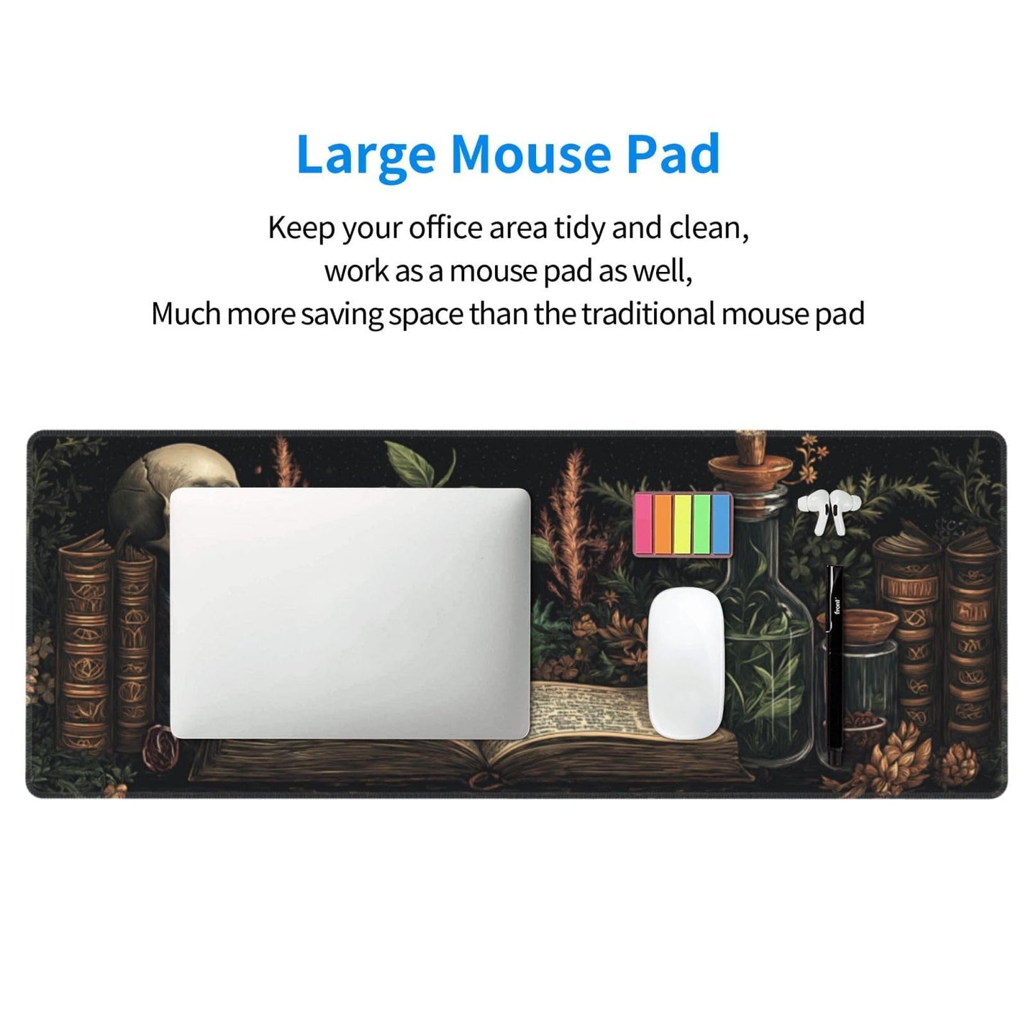 Dark Academia Mouse Pad XL Large Mousepad Non Slip Rubber Base Desk Mat for Laptop Computer Gaming