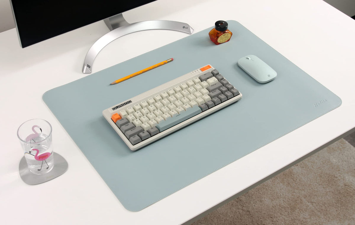 NODITO Dual-Sided Leather Desk Pad,Blotter for Laptop Computer,Mouse Pad,Writing,Drawing,Arts and