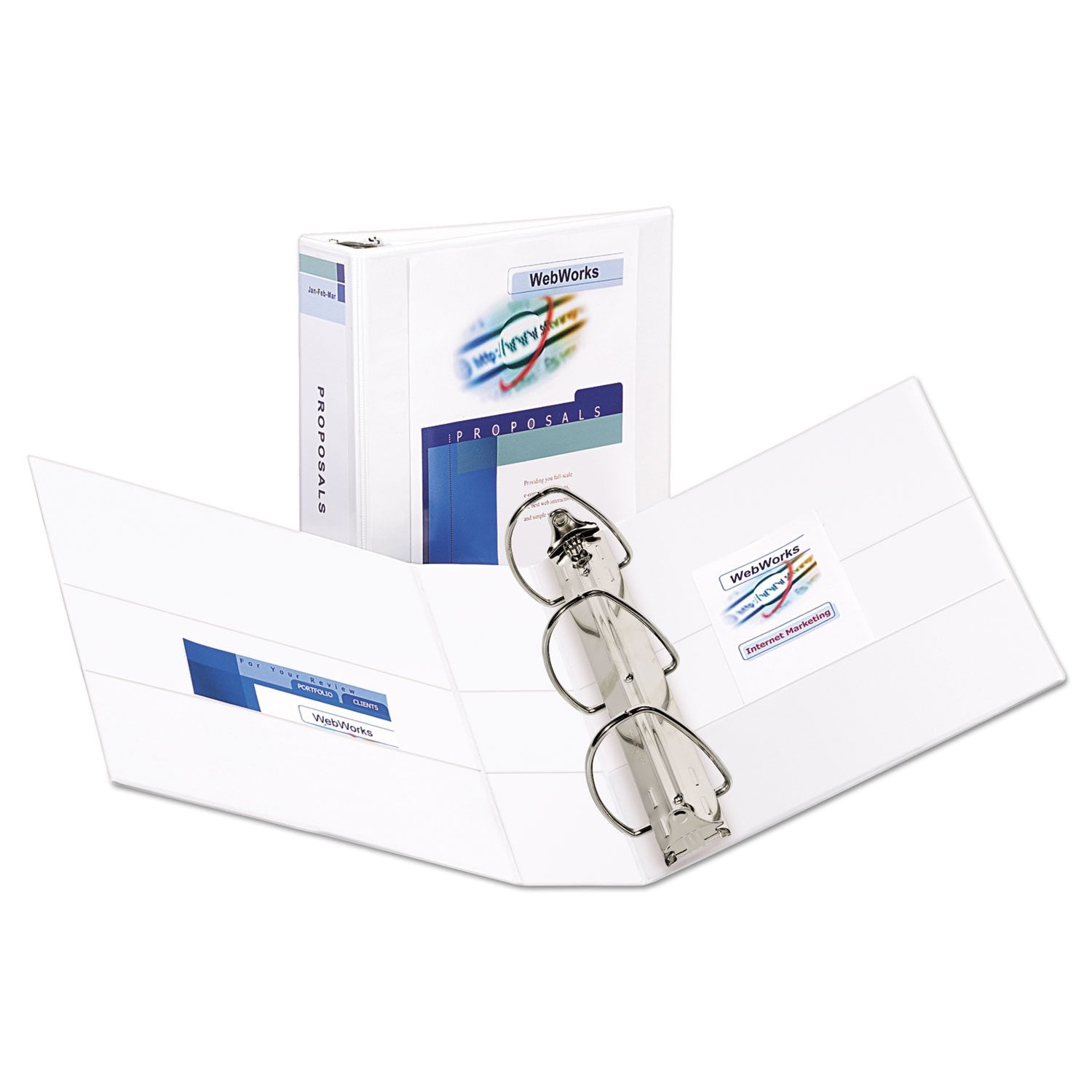 Avery Durable View 3 Ring Binder, 3" EZD Rings, 1 White Binder