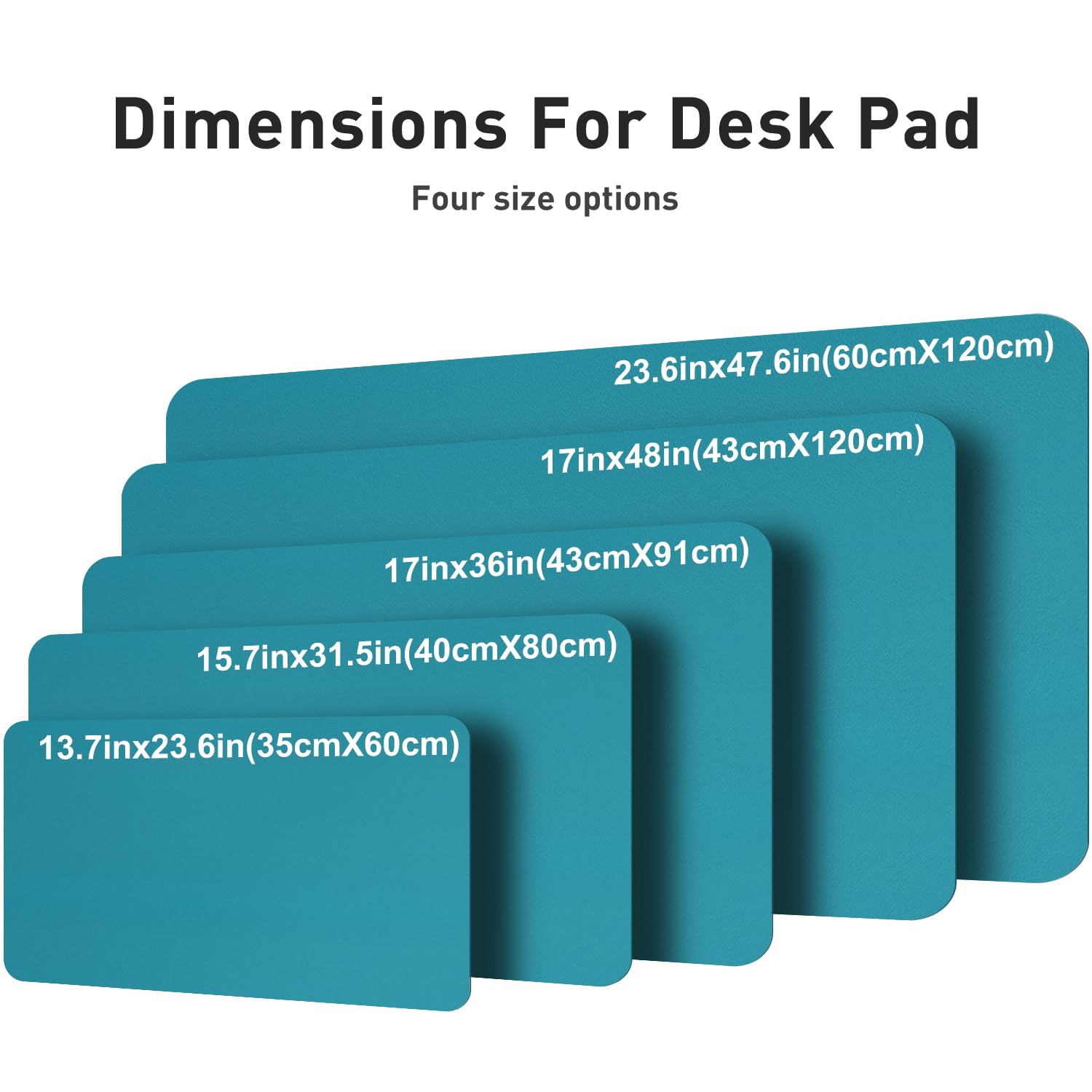 Aothia Faux Leather Desk Mat – Large Mouse Pad, Non-Slip PU Leather Blotter, Waterproof Writing