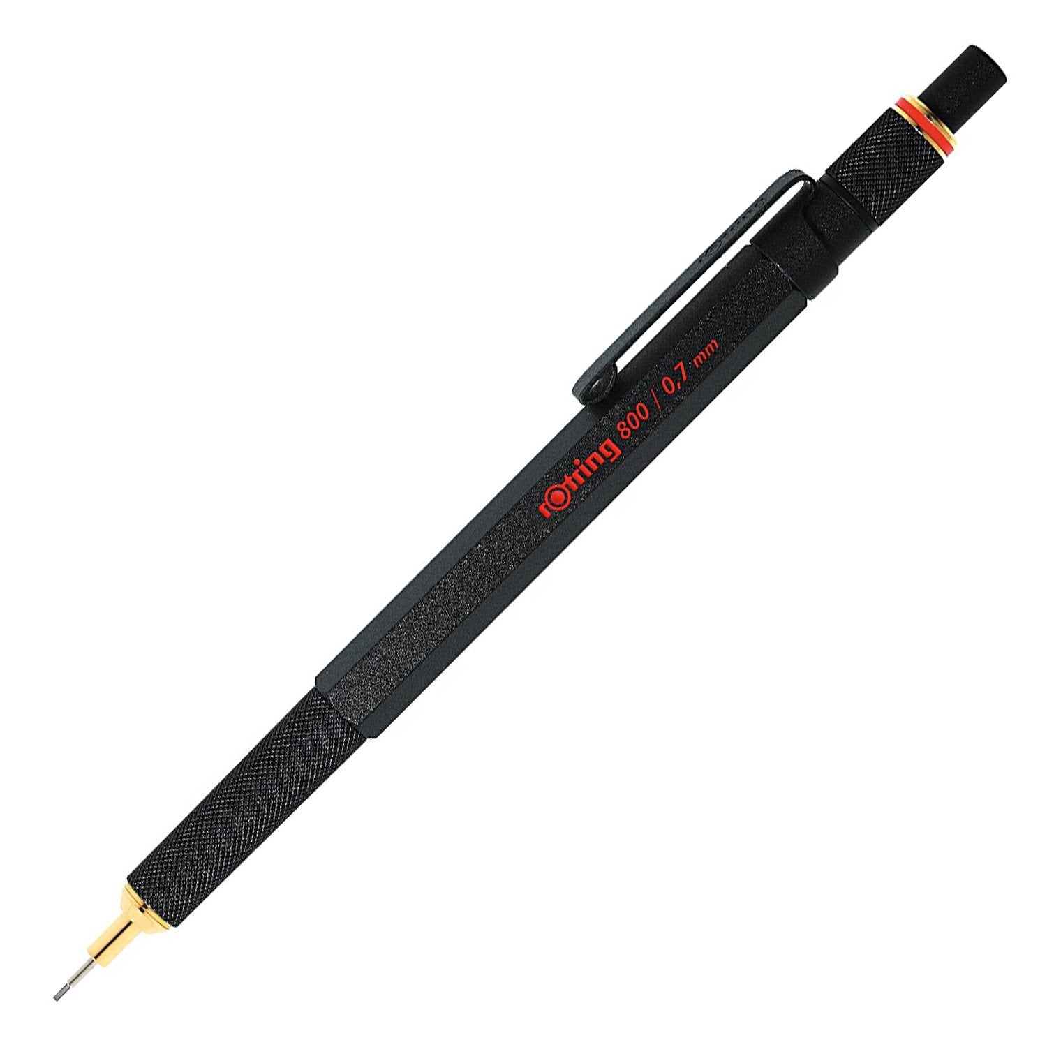 Rotring 800 Retractable Mechanical Pencil 0.7 mm Black Barrel