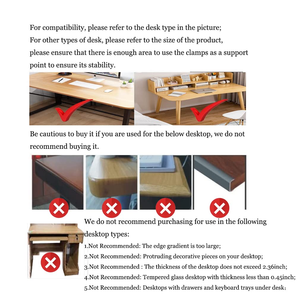 Ergonomic Arm Support for Desk Office Rotating Mouse Arm Rest Mouse Pad Clamp-On Mouse Shelf Desk