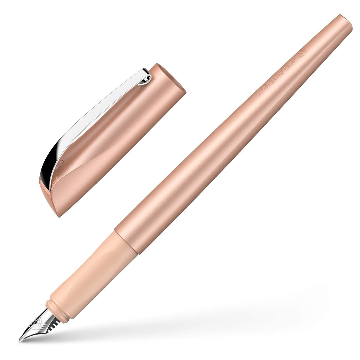 Schneider Callissima Calligraphy Fountain Pen, 1.5 mm, Refillable, Metallic Apricot Barrel, Apricot
