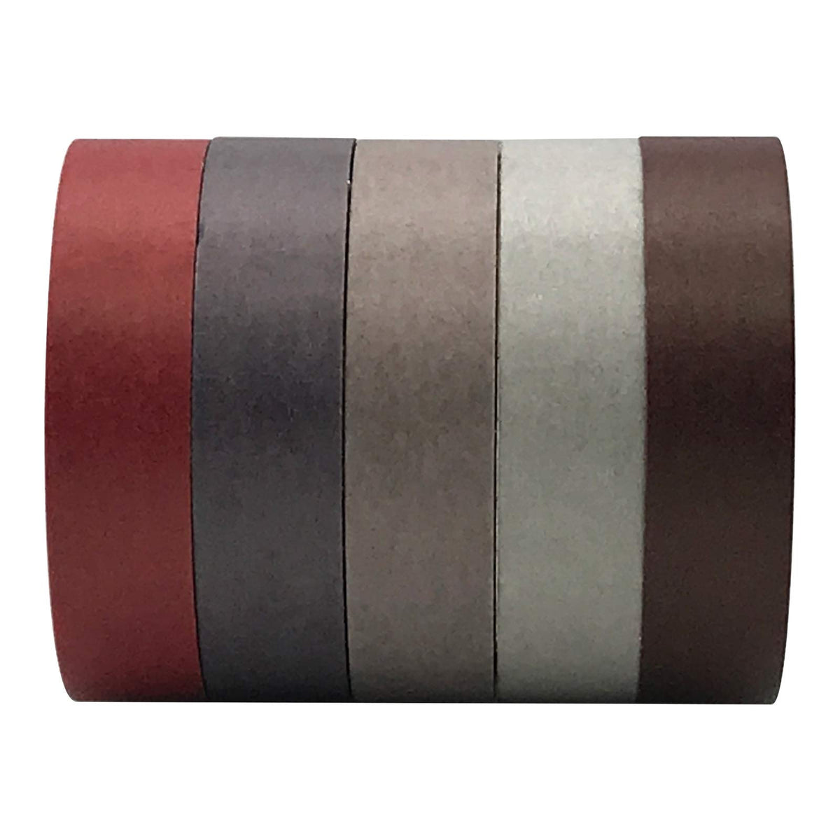 Solid Color Washi Tapes Set, EnYan 5 Rolls Basic Collection Decoration 10mm Wide Japanese Masking