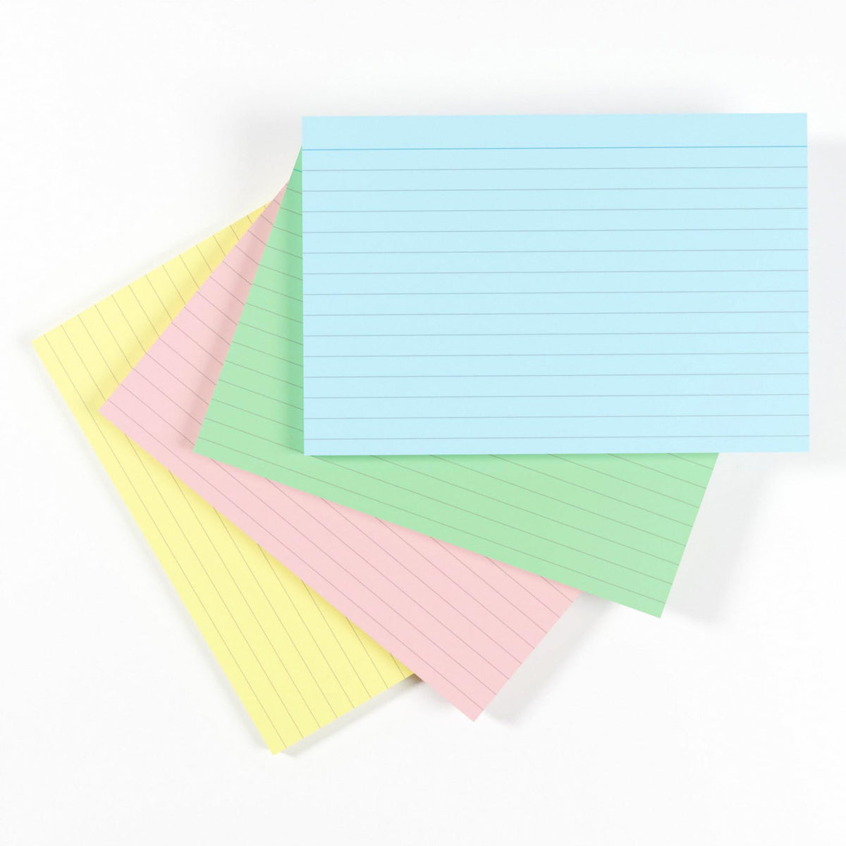 Silvine 6x4" Multi-Coloured Record Cards - Lined with Headline, 100 Cards per Pack. Ref 564AC (152
