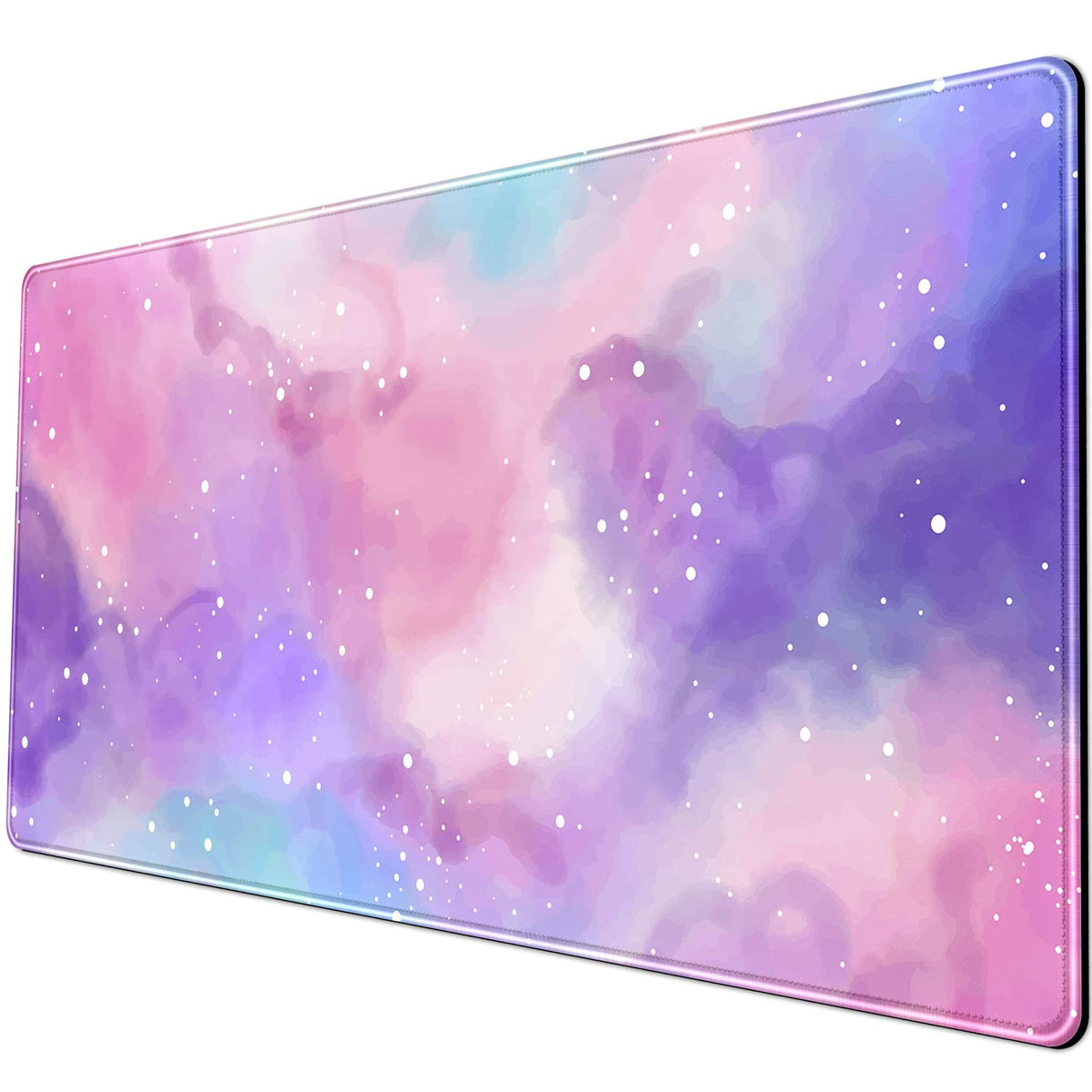 Desk Pad Purple Starry Sky Cute Gaming Mouse Pad Galaxy Gamer Girl Cute Pink Desk Decor Keyboard