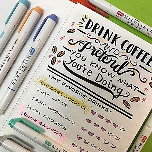 Zebra Pen Mildliner Double-Ended Highlighter Set, Broad and Fine Point Tips, Ideal for Bible