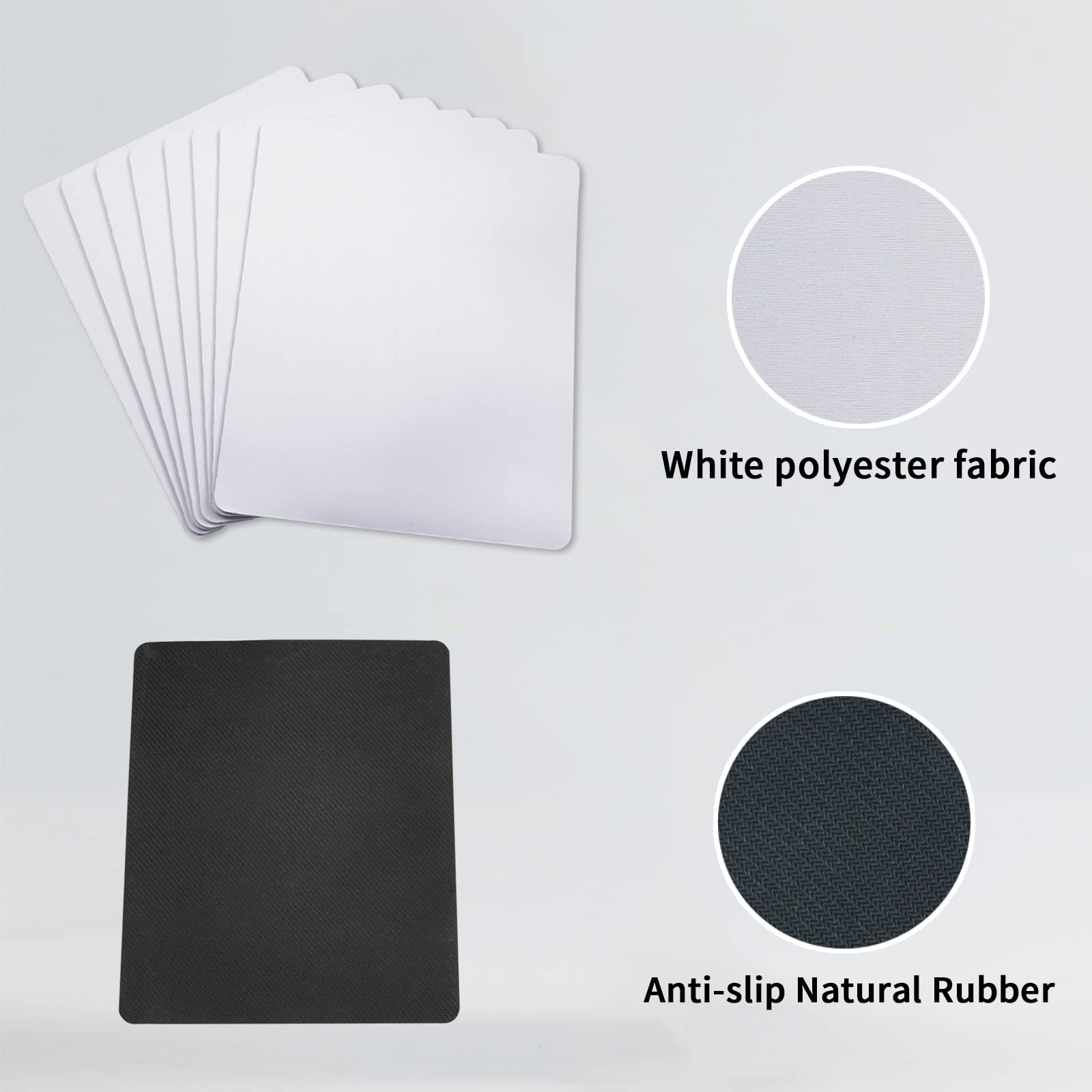 30 PCS White Mouse pad for Heat Press Printing, Mousepad for Heat Transfer Crafts Custom Photos Non
