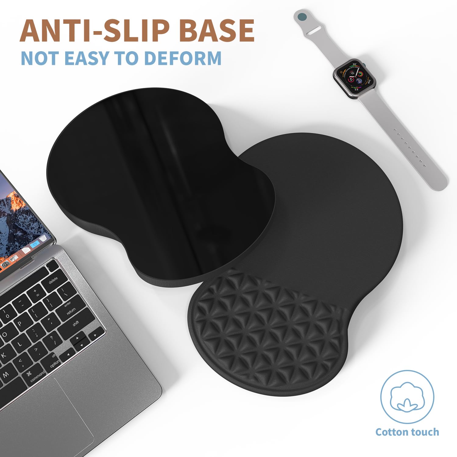 PYEDCA Ergonomic Mouse Pad Wrist Support with Massage Design, Pain Relief Mousepad with Wrist Rest
