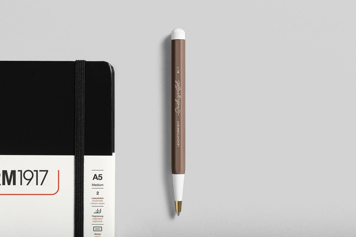 LEUCHTTURM1917 - Drehgriffel Writing Pen (Olive) - Gel Pen with Black Ink Included