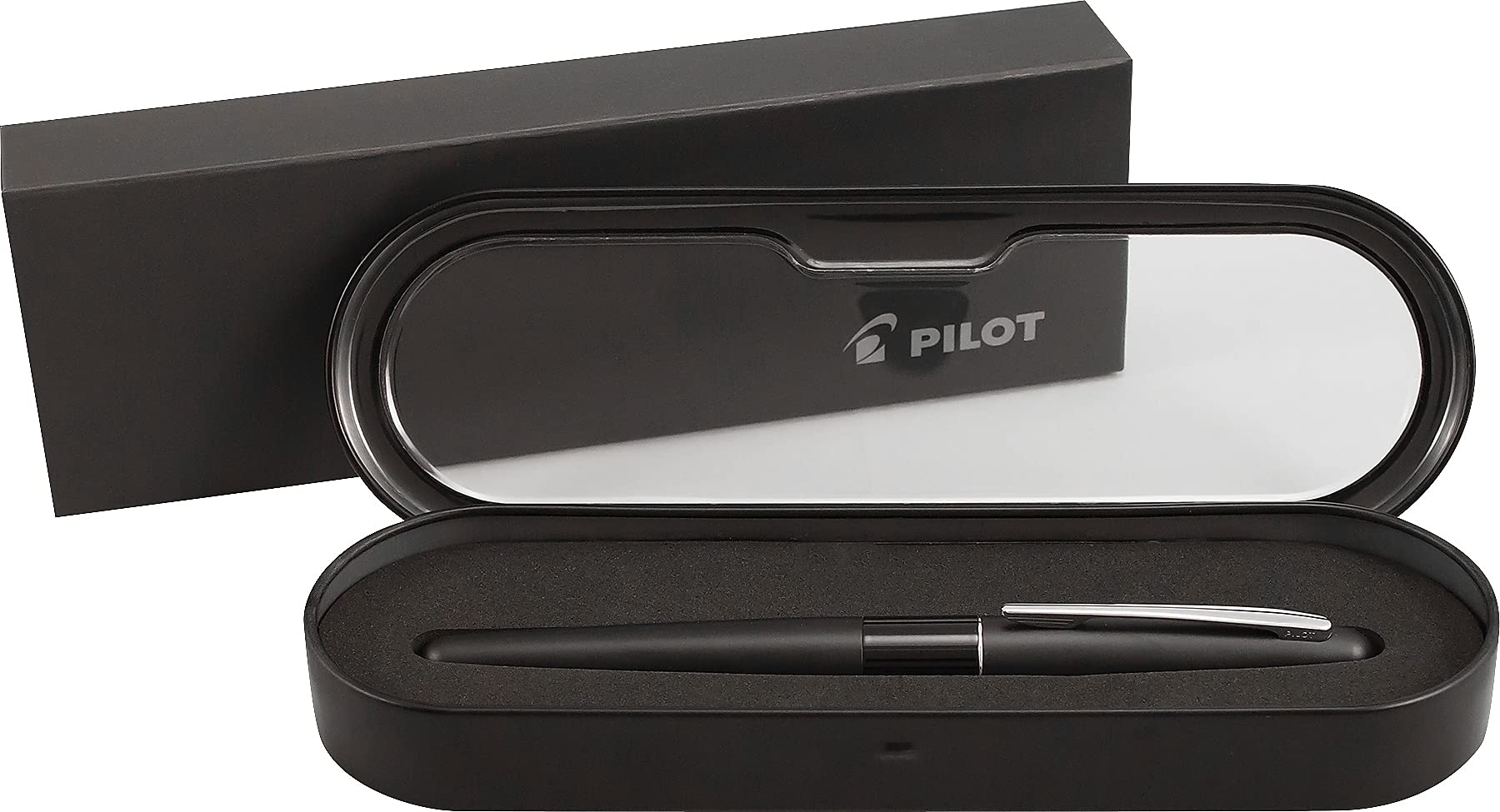 PILOT Metropolitan Collection Fountain Pen, Black Barrel, Classic Design, Medium Nib, Black Ink