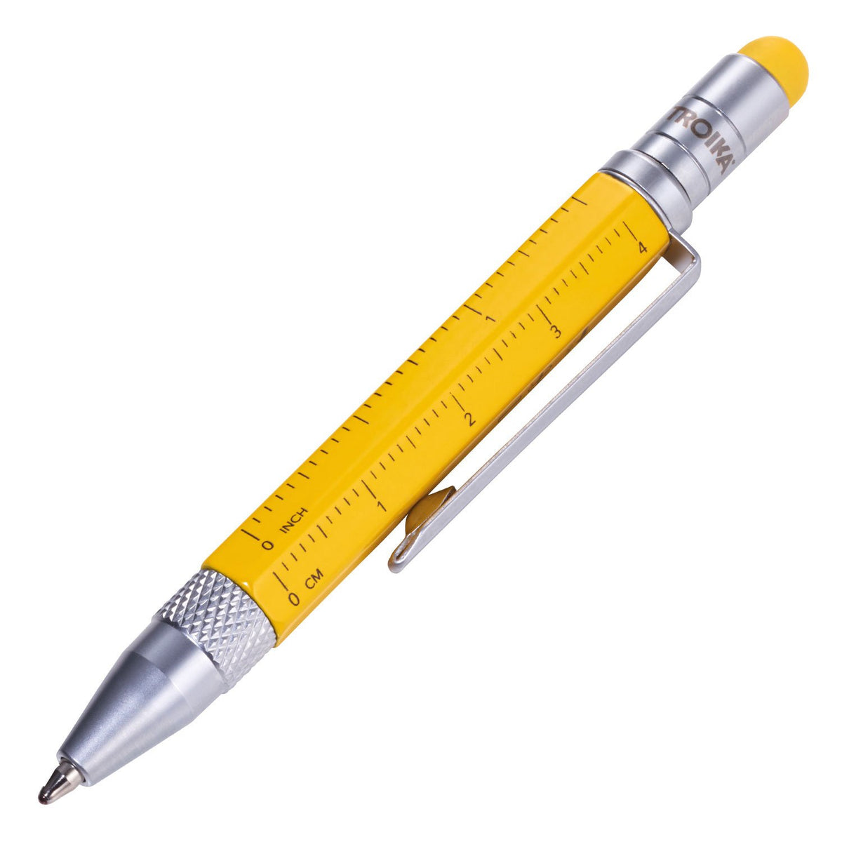 Troika Multitasking Ballpoint Pen (Small), Centimeter/Inch Ruler, Slotted/Phillips Screwdriver