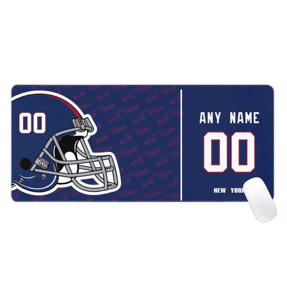 New York Mouse Pad Custom Any Name and Number Desk Pad for Men Women Youth Gifts