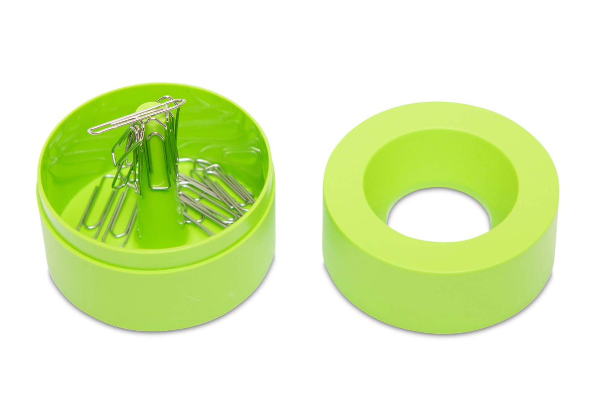 MAUL Magnetic Paperclip Holder, Ø 73mm, H66mm, Light Green