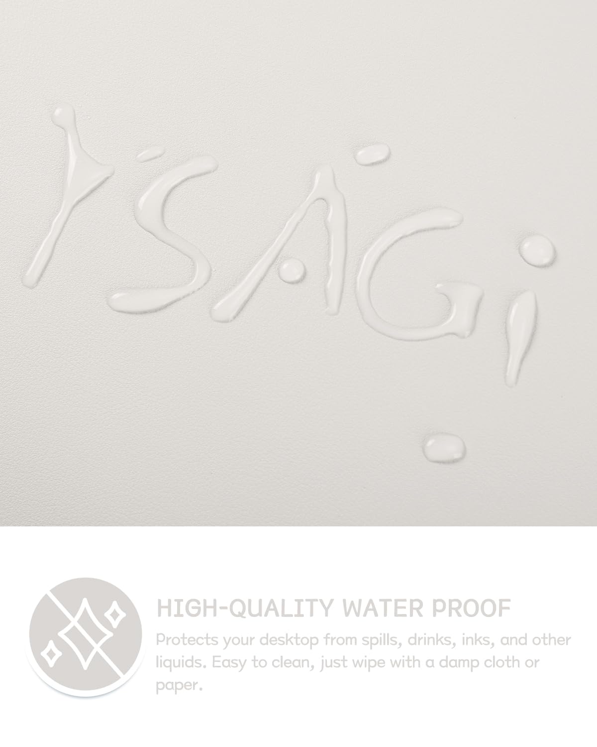 YSAGi Non-Slip Leather Desk Pad Long Size, Waterproof Laptop Computer Desk Keyboard Mat, Table