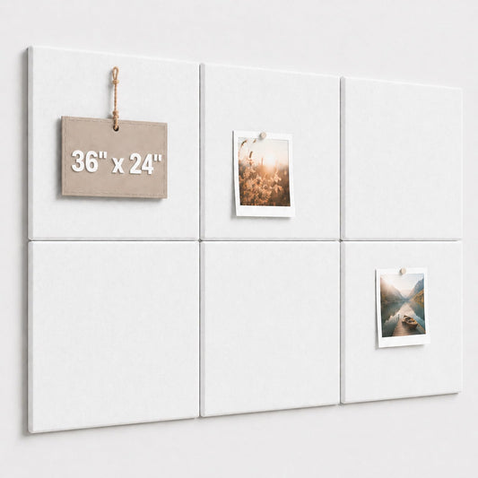 Baysola Felt Bulletin Board Tiles, Large Cork Board Alternative,24 x 36 in