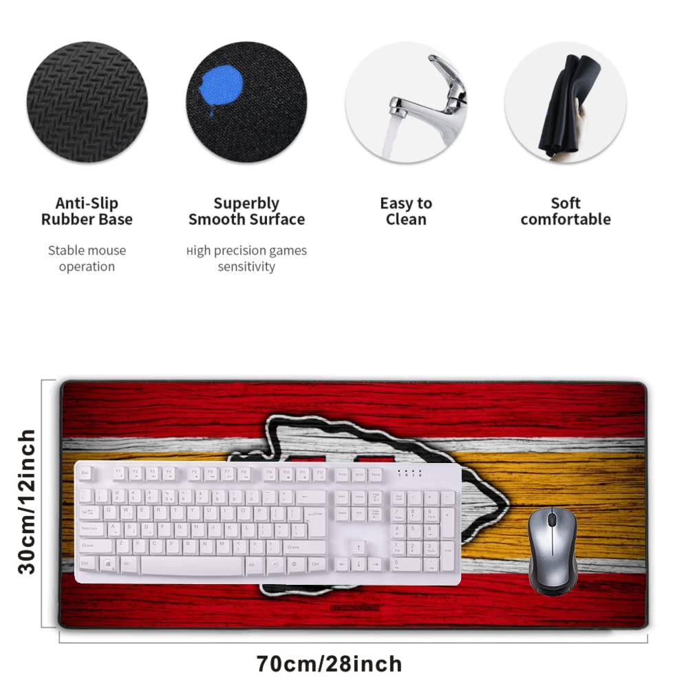 Large Gaming Mouse Pad,Stitched Edges Extended Mousepad with Non-Slip Rubber Base for Laptop