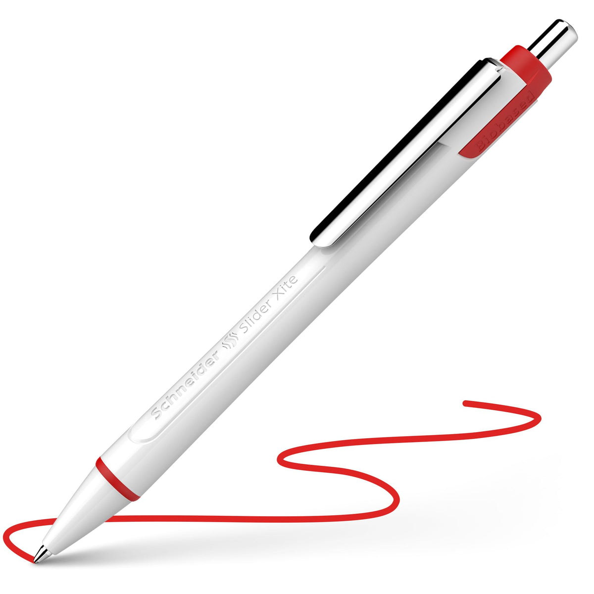 Schneider Slider Xite XB (Extra Broad) Ballpoint Pen, Refillable + Retractable, 1.4 mm, White