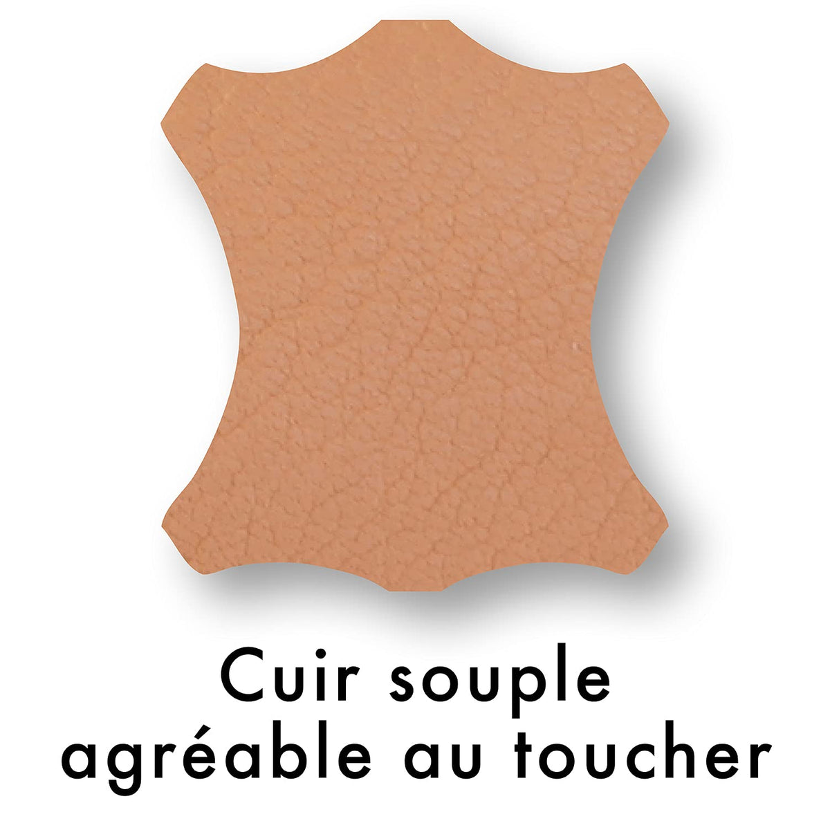 Clairefontaine - Ref 410002C - Cuir' Small Flat Pencil Case With 2 Compartments - 13 x 9cm, Made