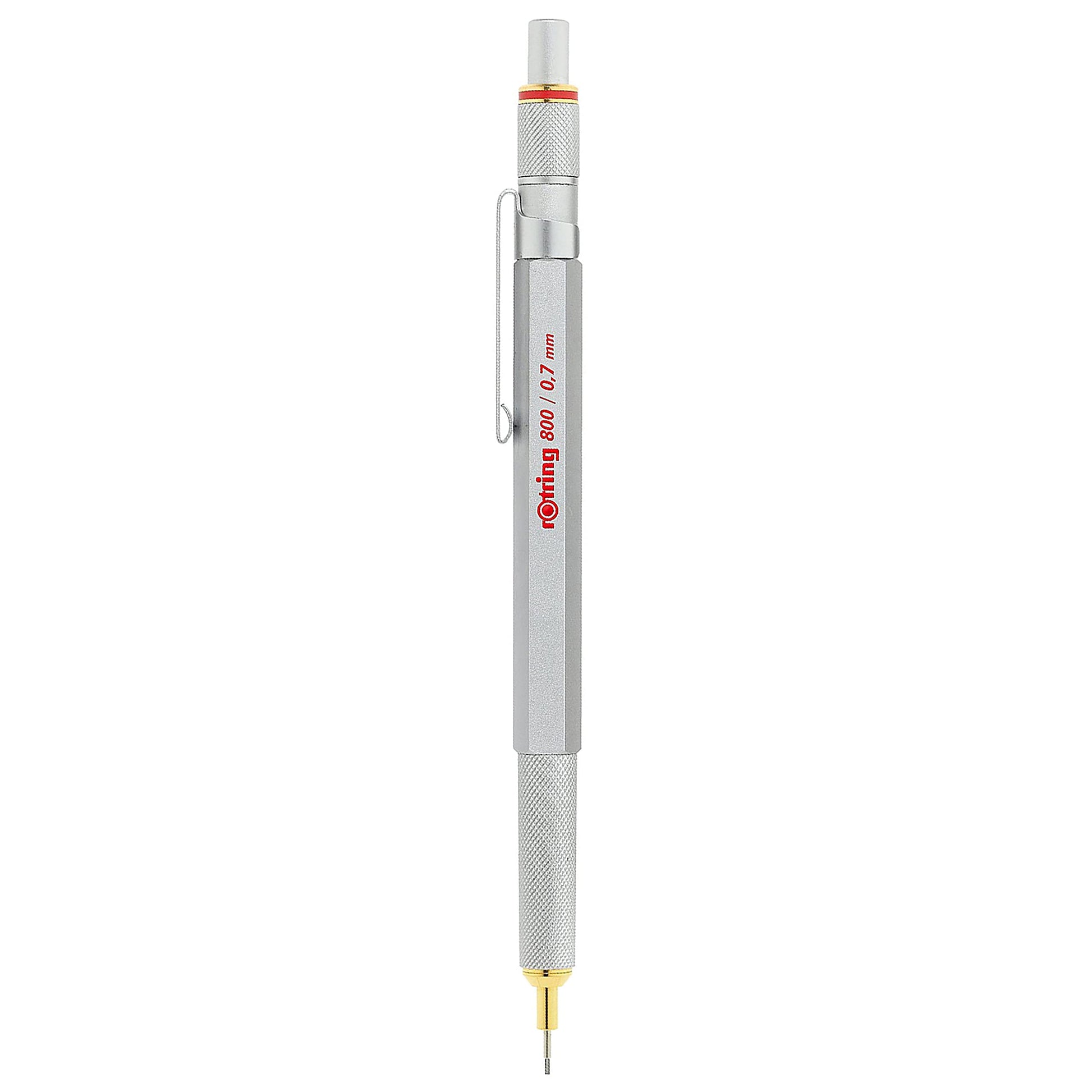rOtring 800 Mechanical Pencil, 0.7 mm, Silver Metal Barrel