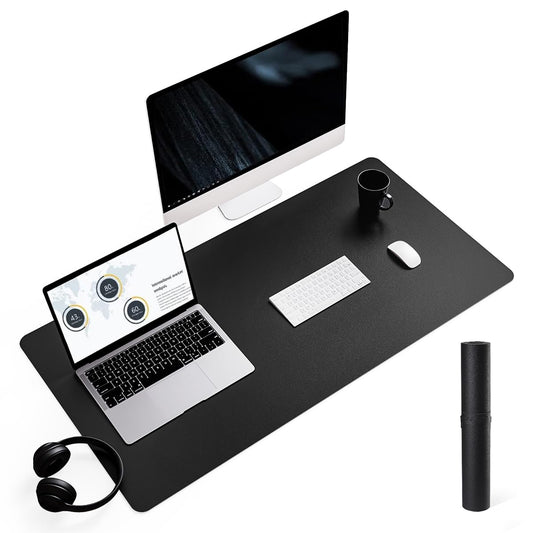YSAGi Non-Slip Leather Desk Pad L Size, Waterproof Laptop Computer Desk Keyboard Mat, Table