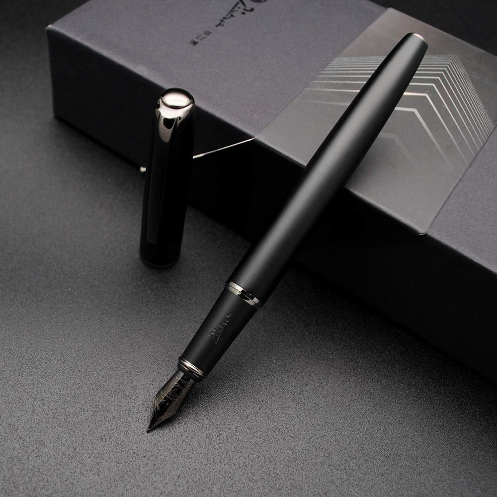 czxwyst Picasso 916 Malage Fountain Pen Original Box New Version (Sunset Gray, Medium Nib 0.7mm)
