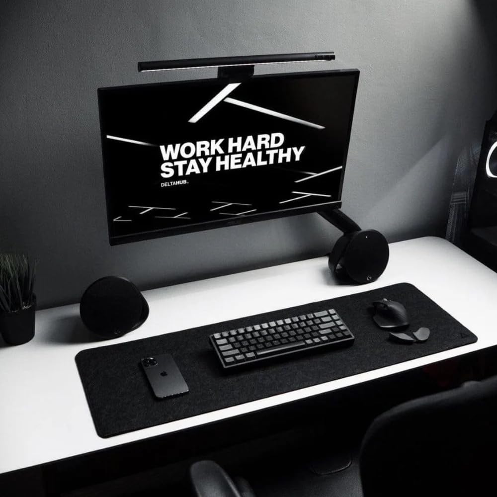DELTAHUB - Minimalistic Felt Desk Protective Pad, Anti-Fray, Anti-Slip, Easy to Clean, Easy Glide