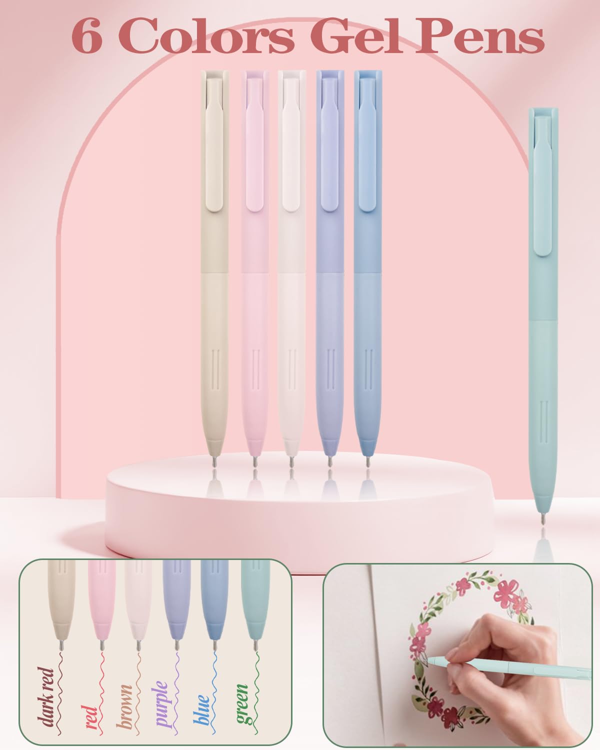 JIZHIYUAN 54PC Aesthetic School Supplies with Pink Pencil Case for Students