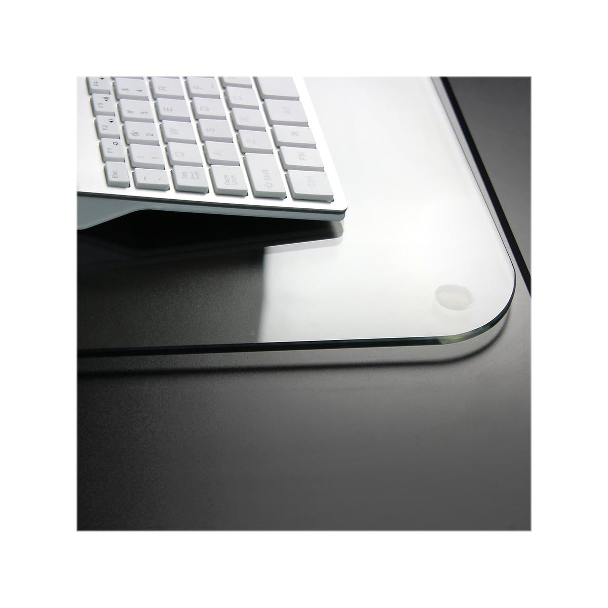 Desktex Glaciermat Anti-Skid Tempered Glass Desk Pad, 19-inch x 24-inch, Clear (FCDE1924G)