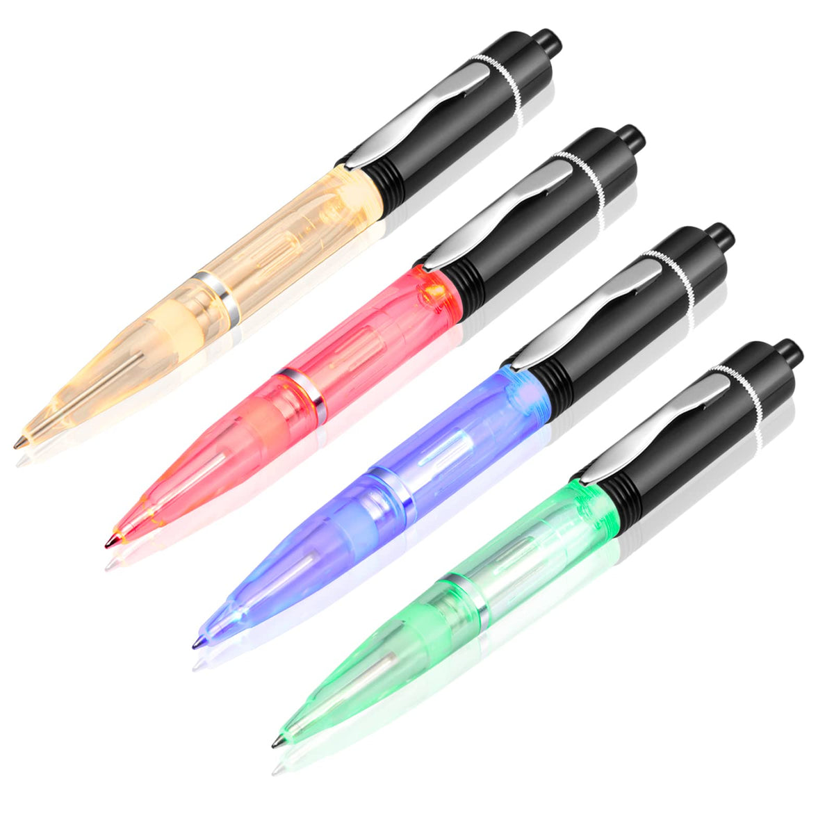 Glovion LED Light Pen, Lighted Ballpoint Pen Penlight for Nighttime Writing, LED Writing Pen Fine