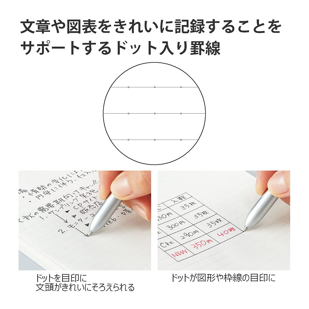KOKUYO A5 Composition Notebooks, 5 Pack Campus Comp Book with Dot 6mm Ruled