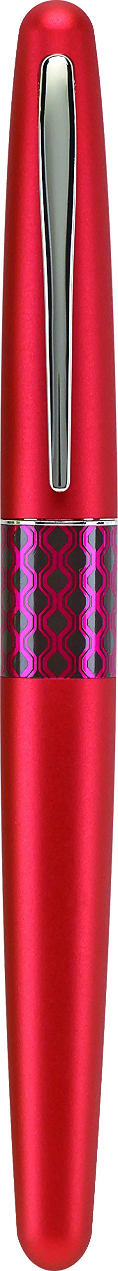 PILOT MR Retro Pop Collection Fountain Pen in Gift Box, Red Barrel with Wave Accent, Fine Point