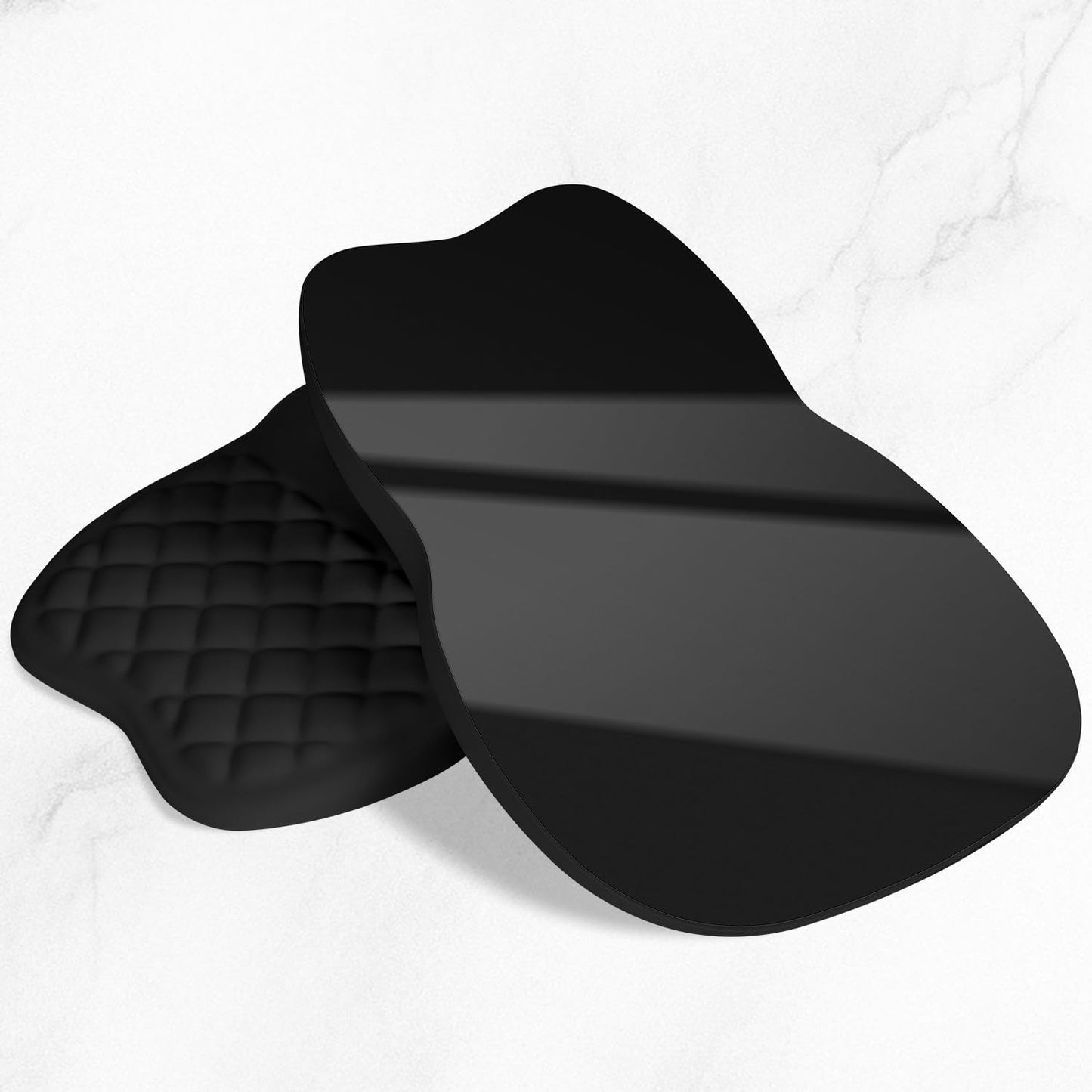 ITNRSIIET Ergonomic Mouse Pad Wrist Support with Memory Foam Massage Bulge & Non-Slip PU Base