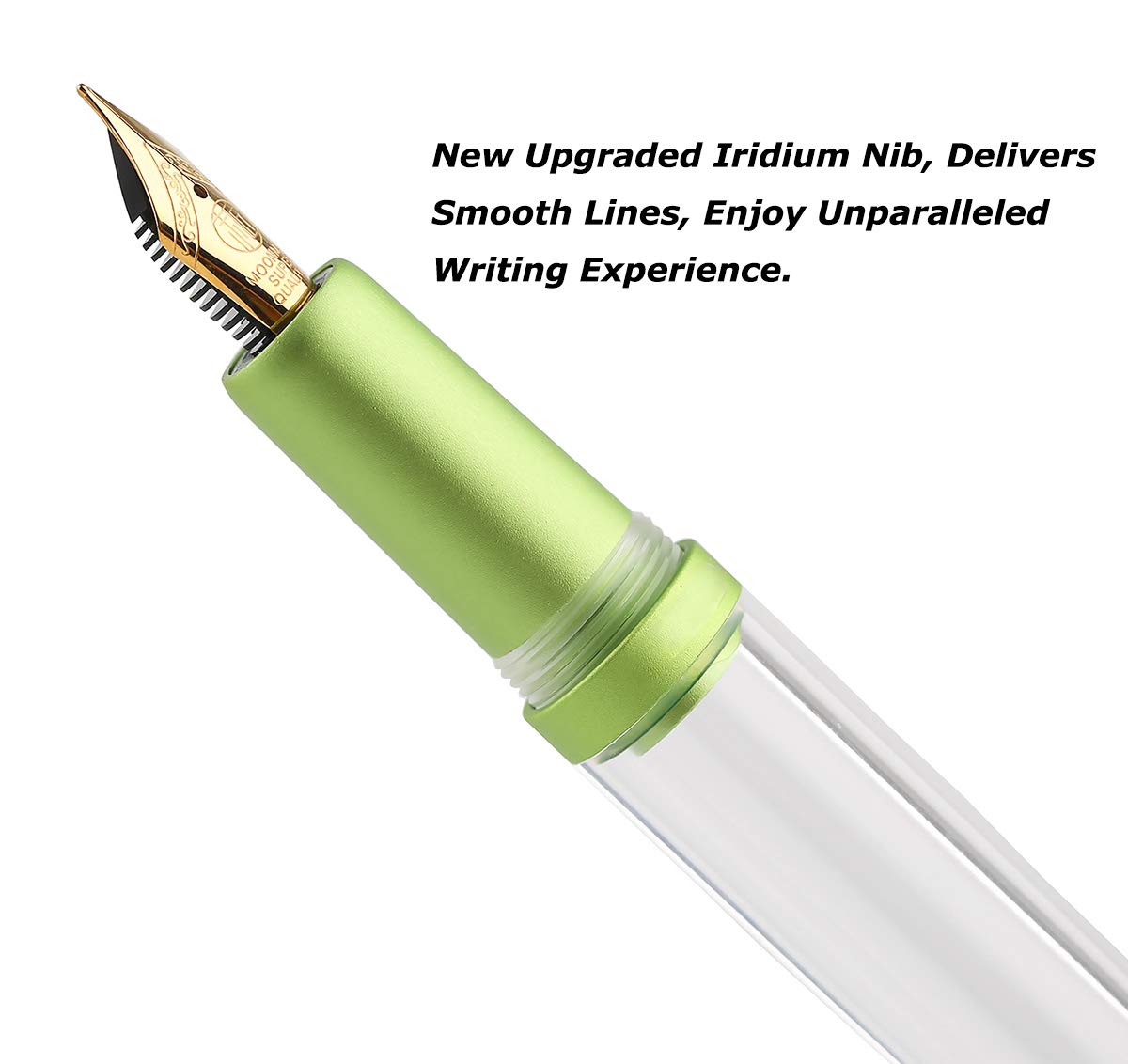 erofa M2 Fountain Pen Transparent Eye Dropper Filling Large-Capacity Ink Storing, Fine Nib Gift Set