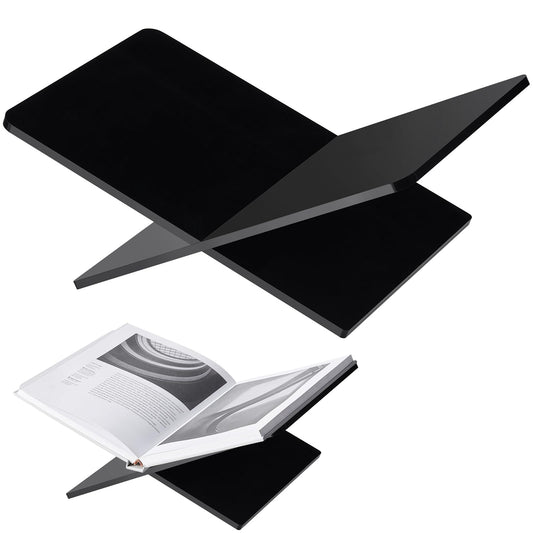 DECORANY Acrylic Book Stand 15 x 9 x 6 in Large Open Book Display Stand