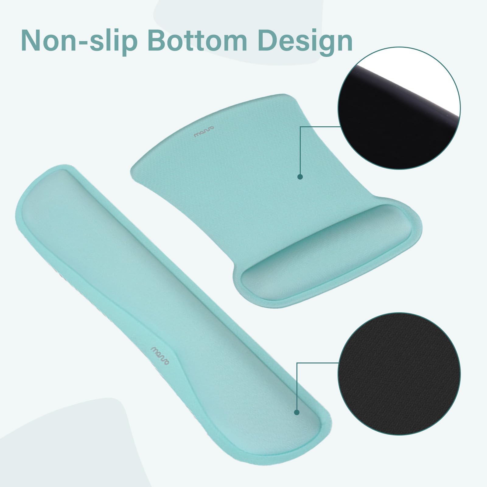 MOSISO Keyboard Mouse Pad Set, Large Gaming Mousepad&Keyboard Wrist Rest