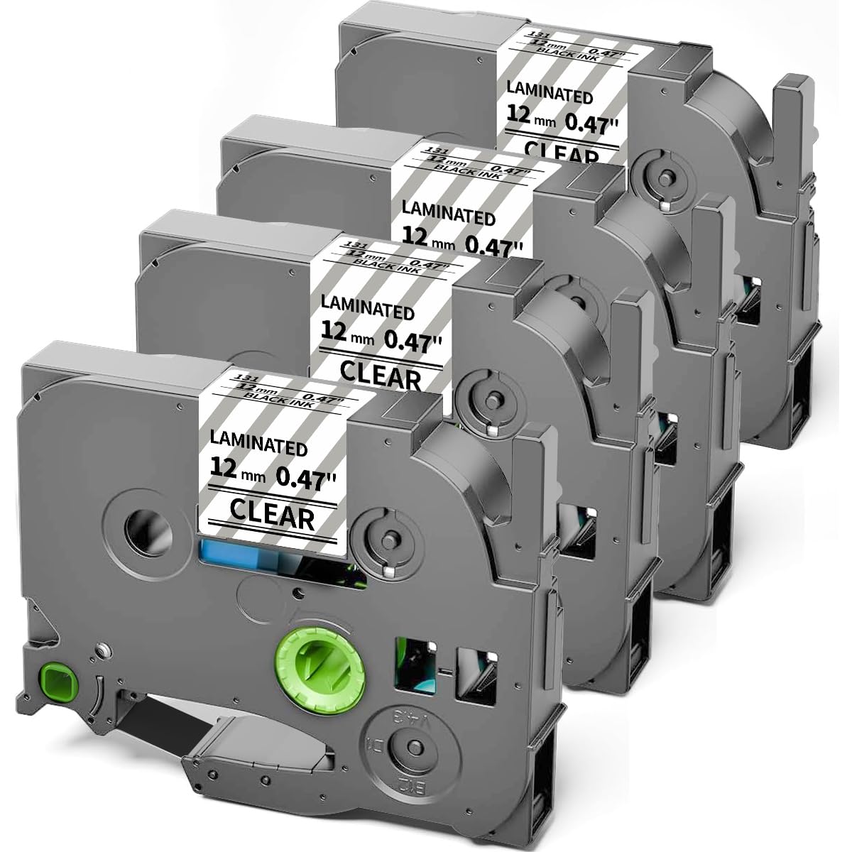 TZe TZ Tape 12mm 0.47 Laminated Clear Compatible with Brother P-Touch