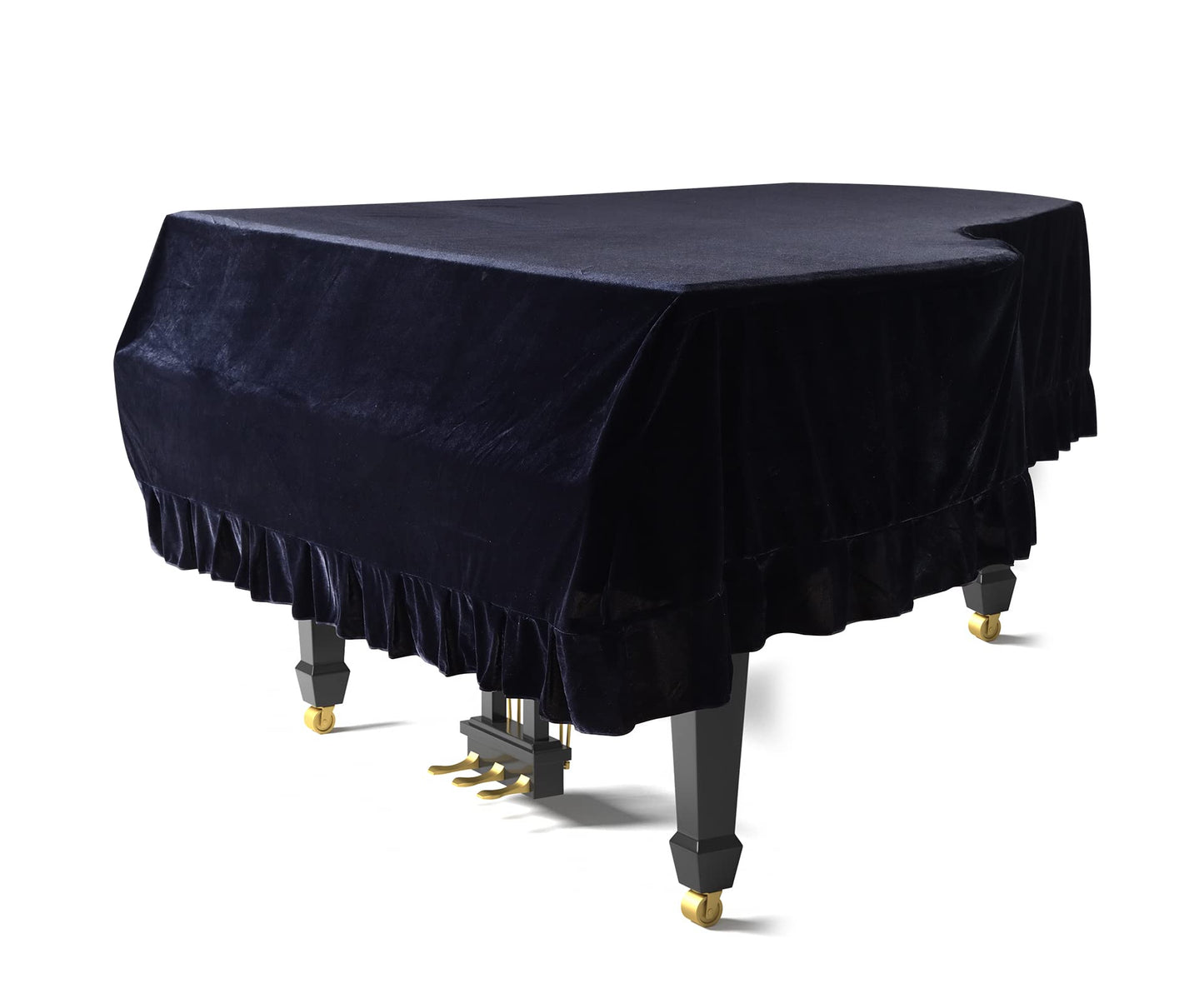 Monkeysell Velvet Grand Piano Cover Dustproof Decorative Full Piano Cloth