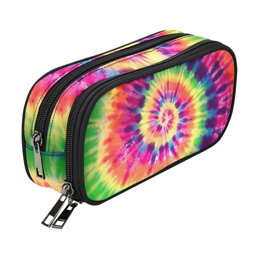 ANANGTEE Colored Tie Dye Pencil Case for Boys Teen Girls Kids 10 In