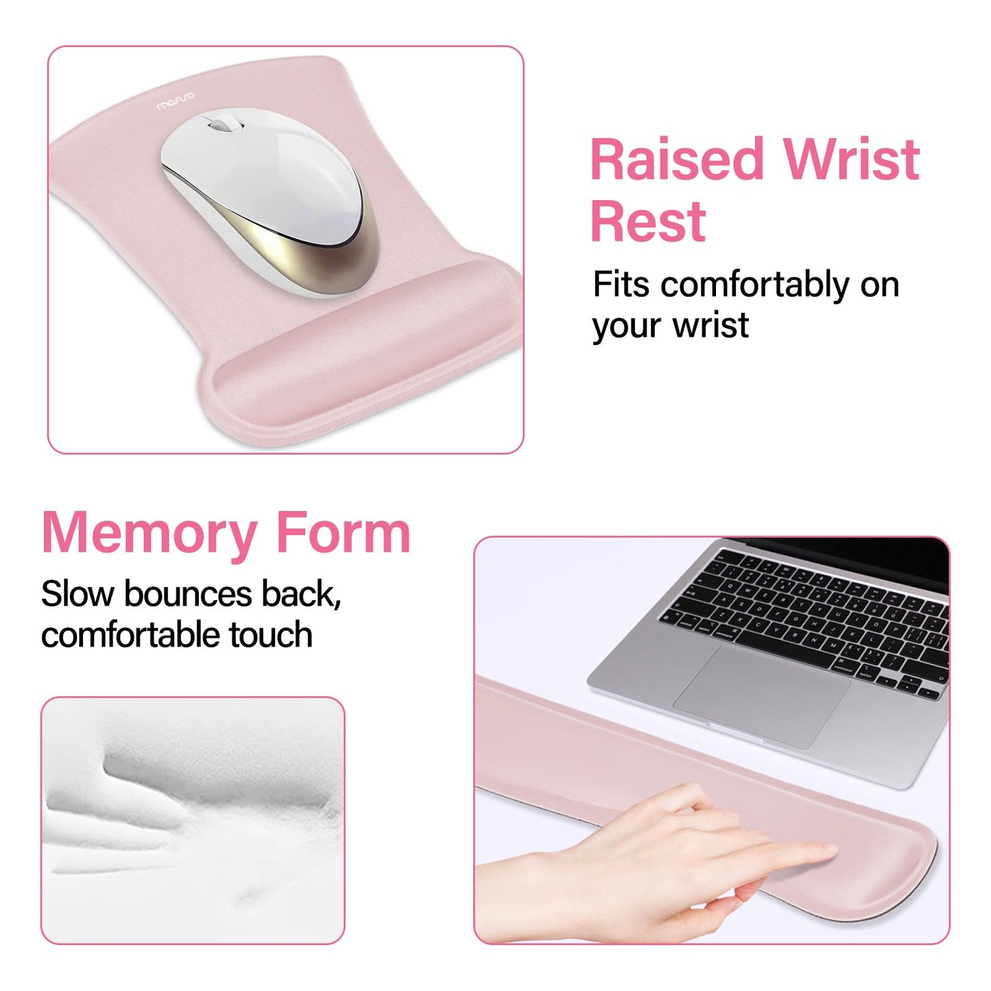 MOSISO Keyboard Mouse Pad Set, Large Gaming Mousepad&Keyboard Wrist Rest