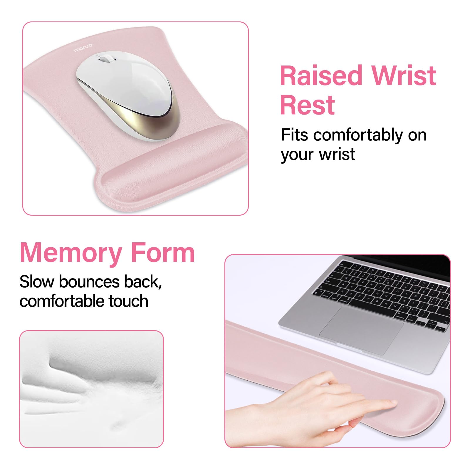 MOSISO Keyboard Mouse Pad Set, Large Gaming Mousepad&Keyboard Wrist Rest