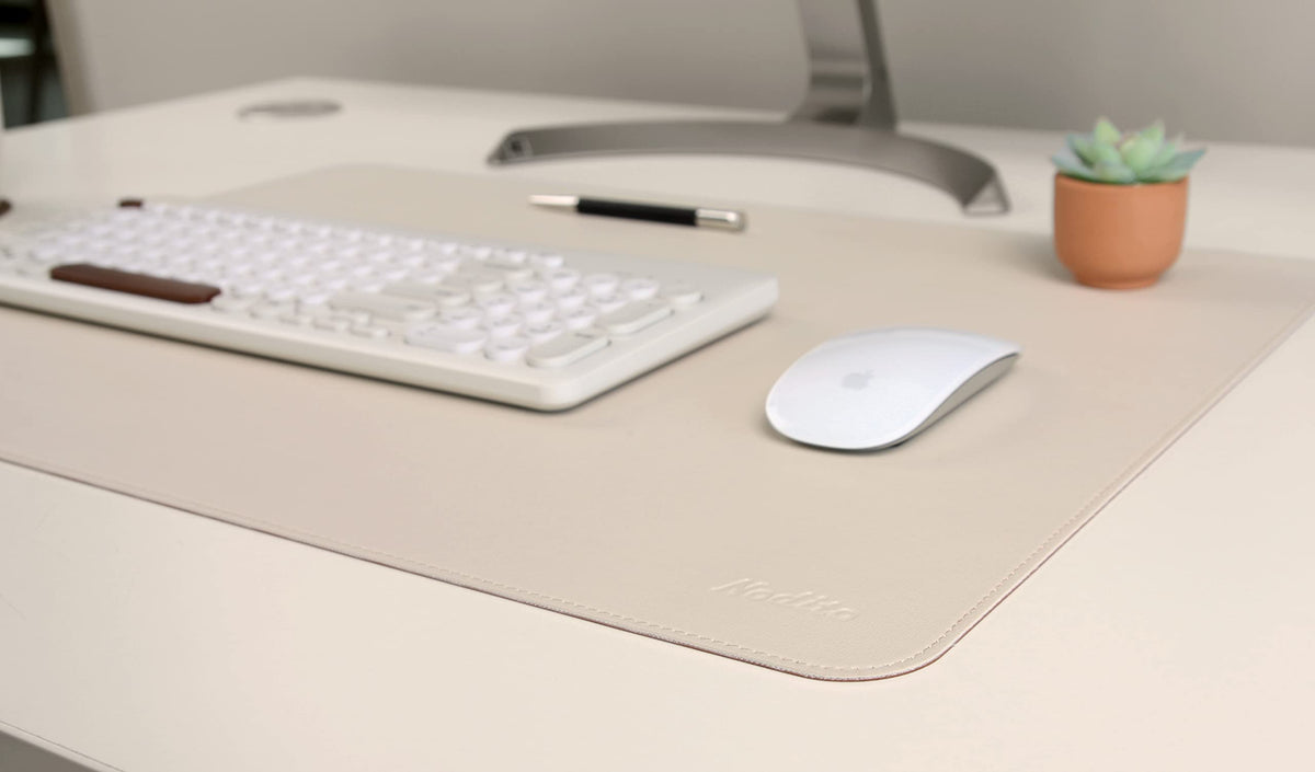 NODITO Dual-Sided Leather Desk Pad,Blotter for Laptop Computer,Mouse Pad,Writing,Drawing,Arts and
