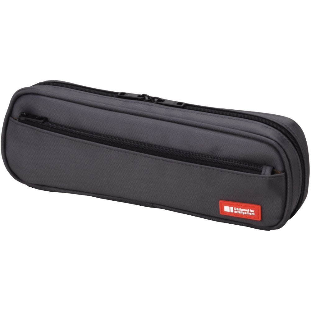 LIHIT LAB Large Capacity Zipper Long Pencil Case For School Office College, Big Capacity Pencil Bag