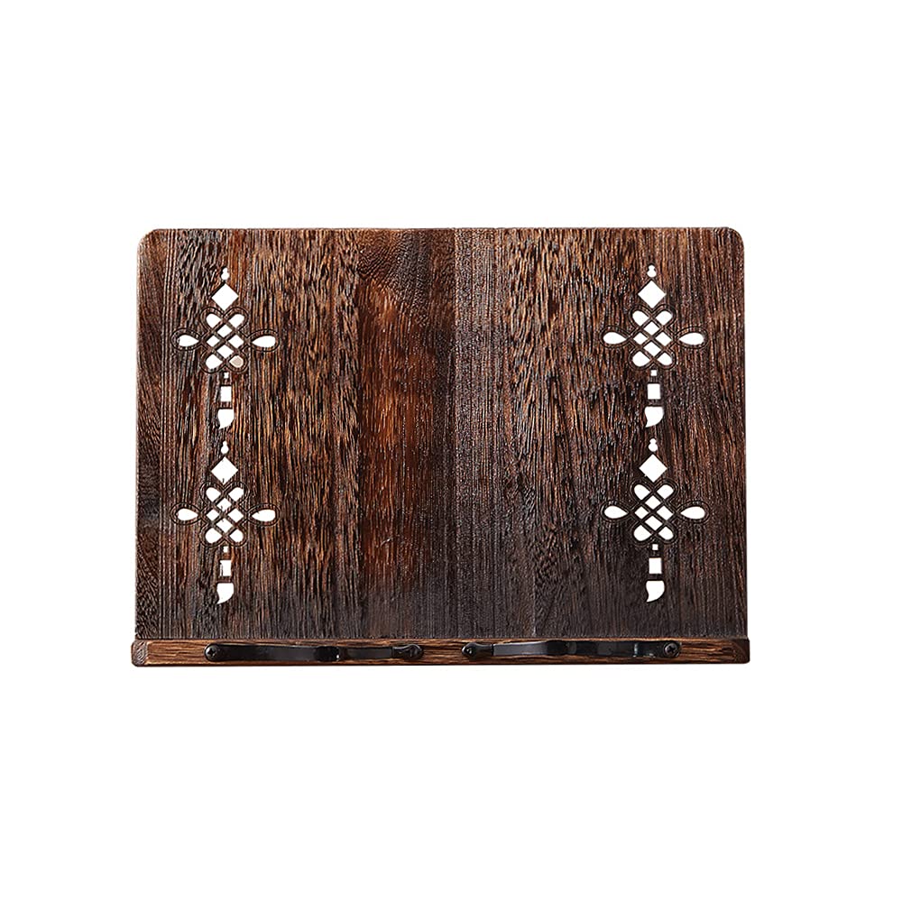 SINOBEST Book Stand with Page Clips, Foldable Reading Rest Holder, Portable Desk Bookrest