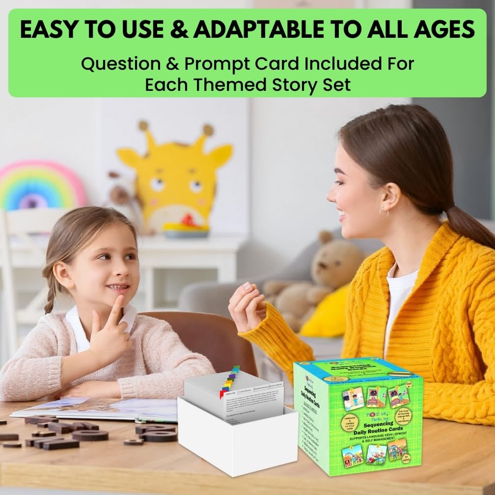 Sequencing Daily Routine Conversation Cards | Learning Material for Social Skills & Emotional