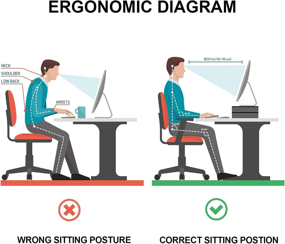 Egchi Acrylic Monitor Stand, 2 Tiers Computer Monitor Riser(20x8x5.5 Inch), Monitor Riser/Computer