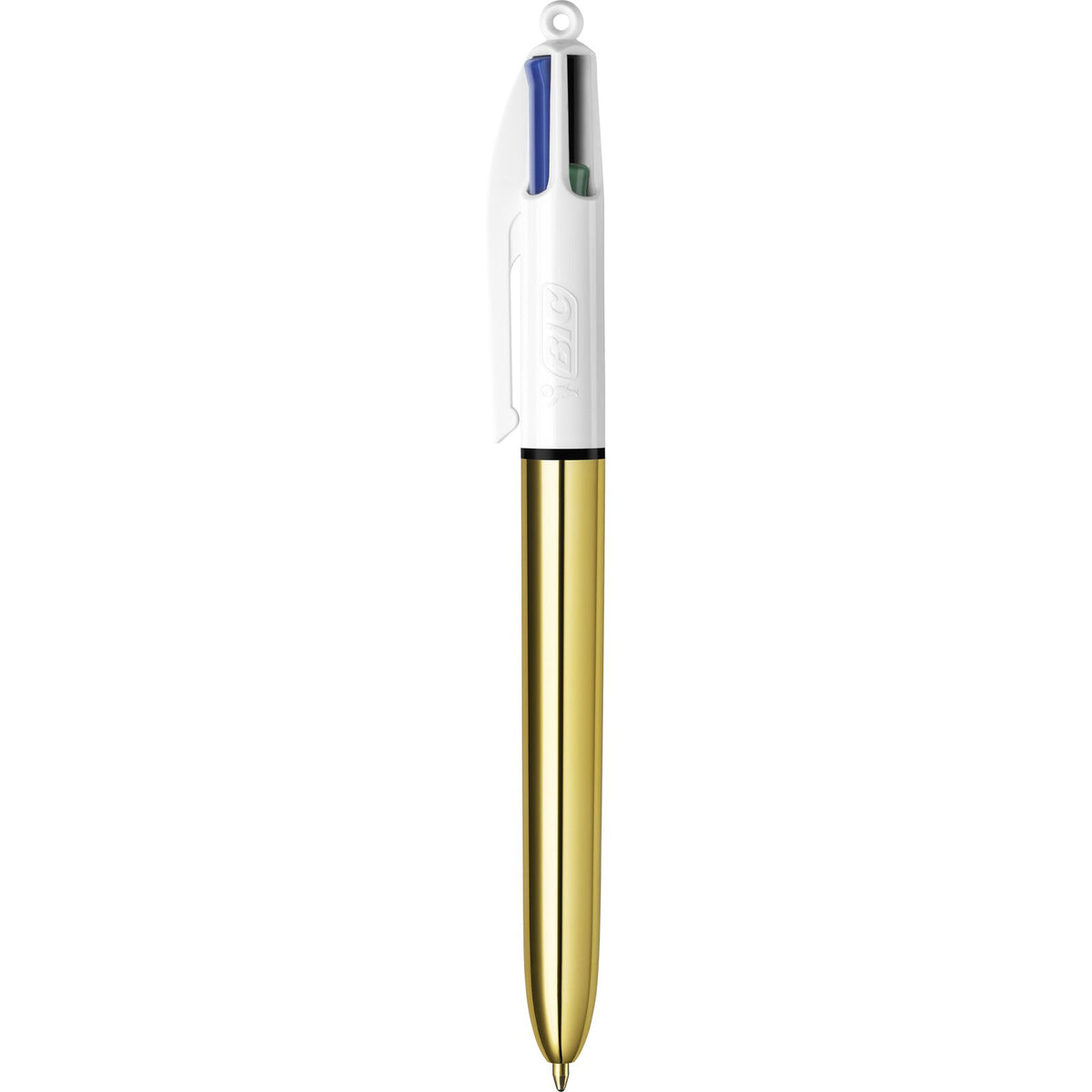 Bic Shine - Ballpoint Pen Gift Set for Christmas - Pack of 4 Pens (4 Colour and Cristal) with Gold