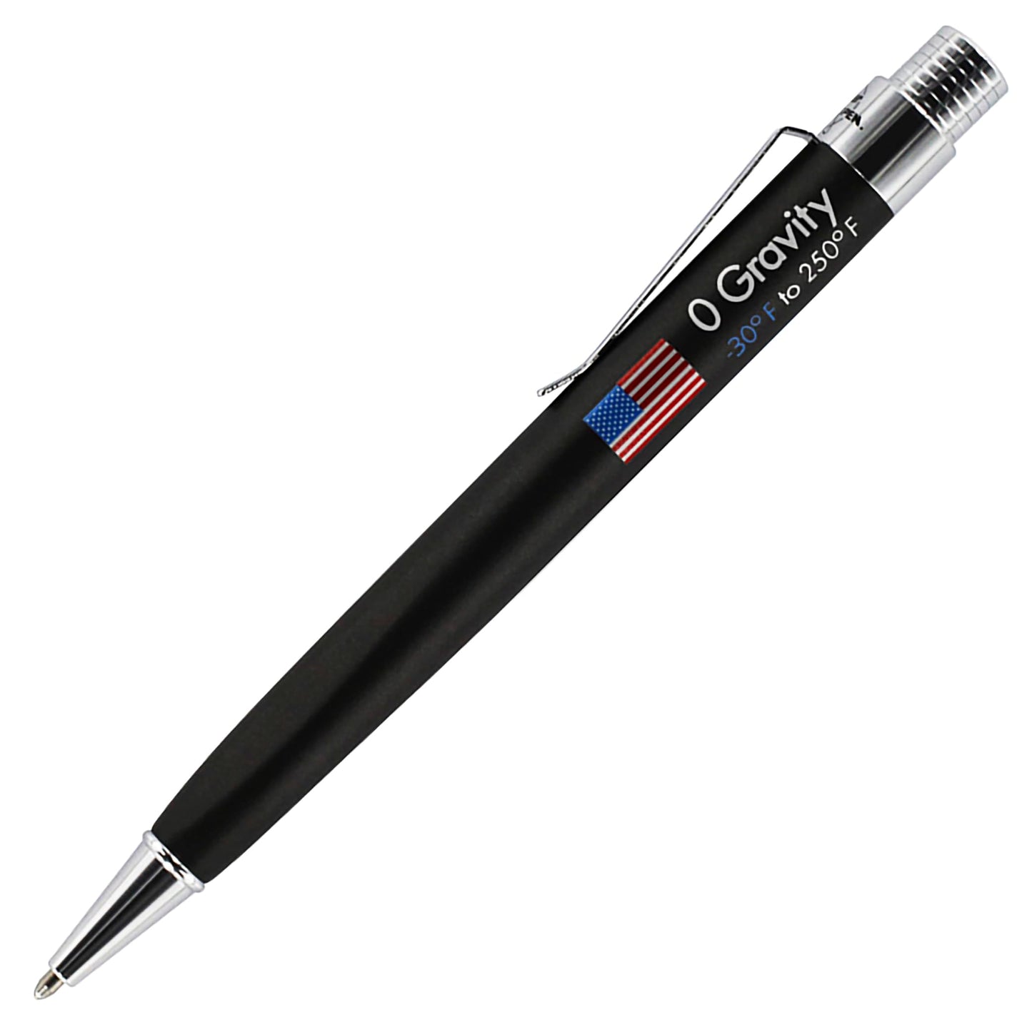 Fisher Space Pen Black Rubber Finish Zero-Gravity Pressurized Ballpoint Pen
